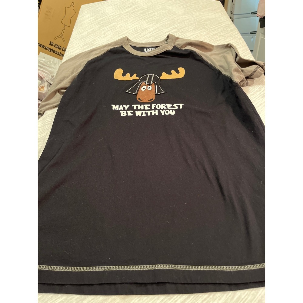 Lazy One Moose May The Forest Be With You‎ Graphic T Shirt Size M